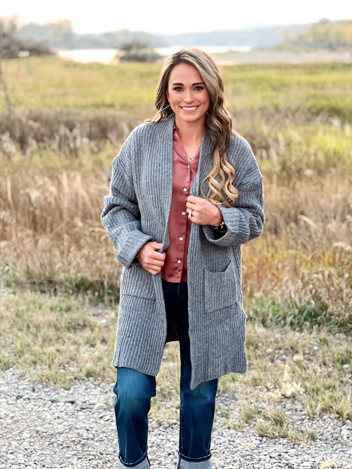 The Rock Springs Cardigan in Charcoal