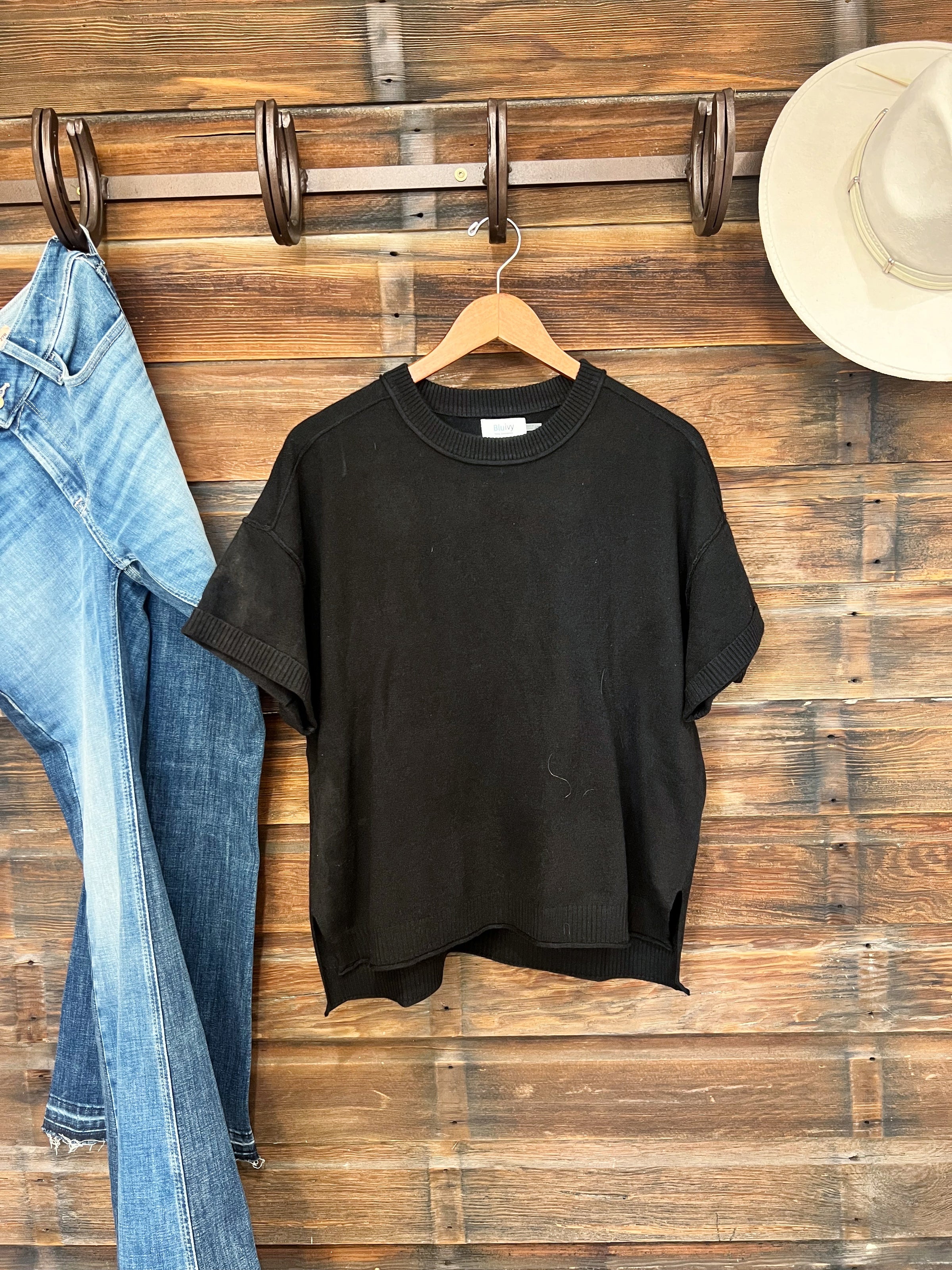 The Knoxville Knit Top in Black