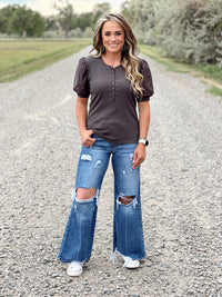 The Red Bluff Top in Charcoal