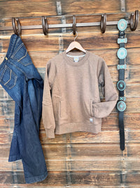 The Rebar Lightweight Fleece Pullover in Chocolate