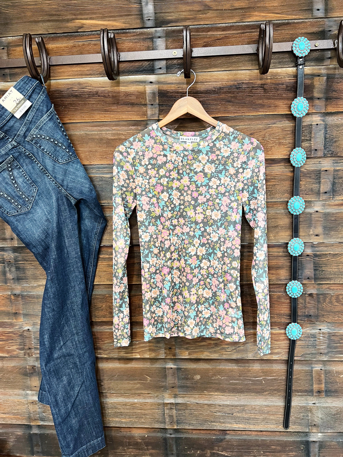 The Fall Florals Mesh Top