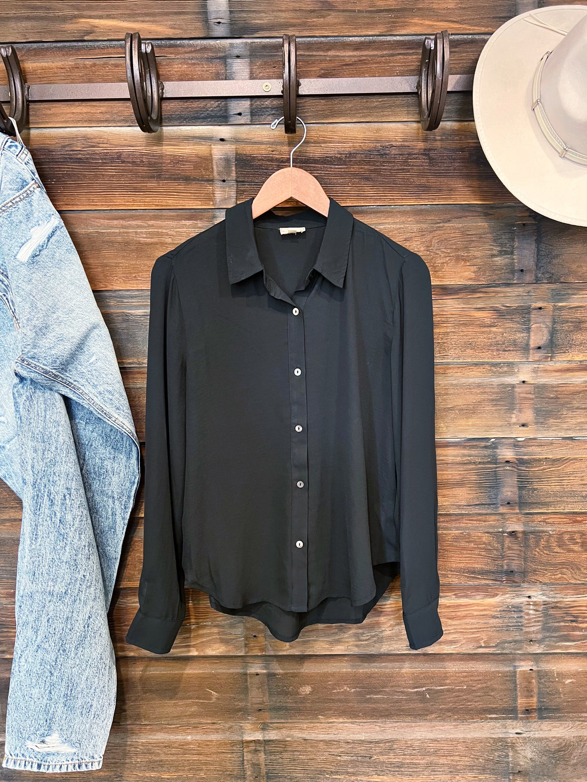 The Redding Button Up in Black