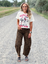The Leopard Barrel Jean