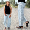 The Beachy Stripe Barrel Jean