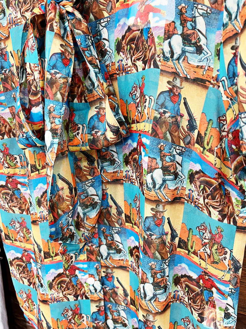 The Retro Cowboy Button Up Top