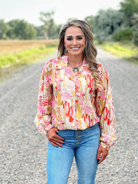 The Summer Cacti Button Up Top