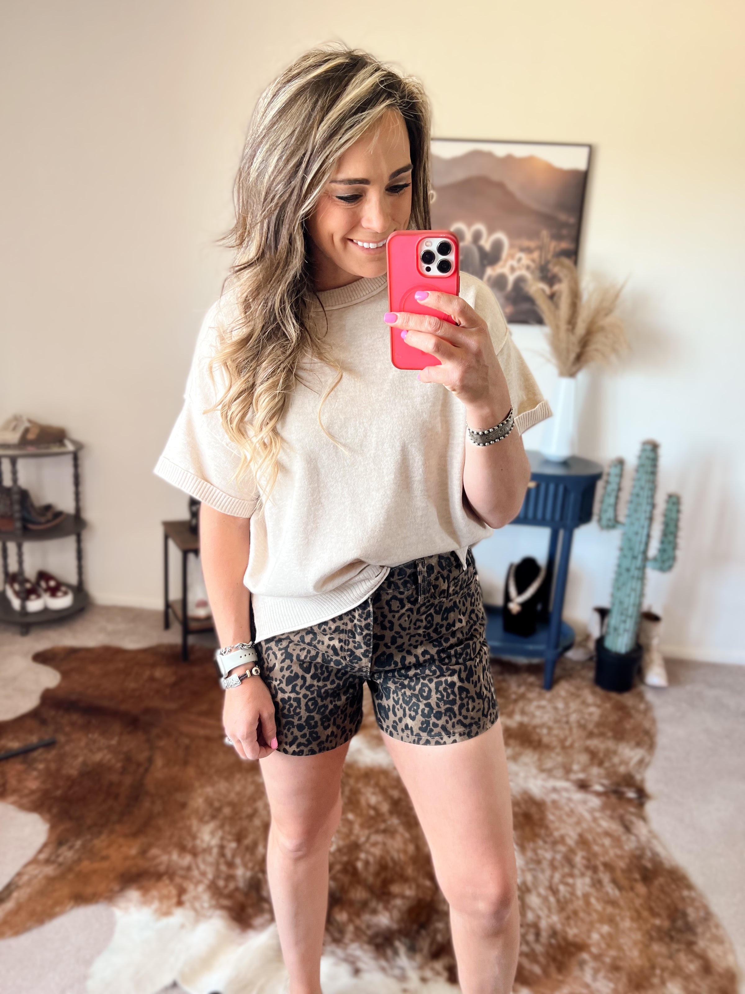 The Judy Blue Leopard Shorts