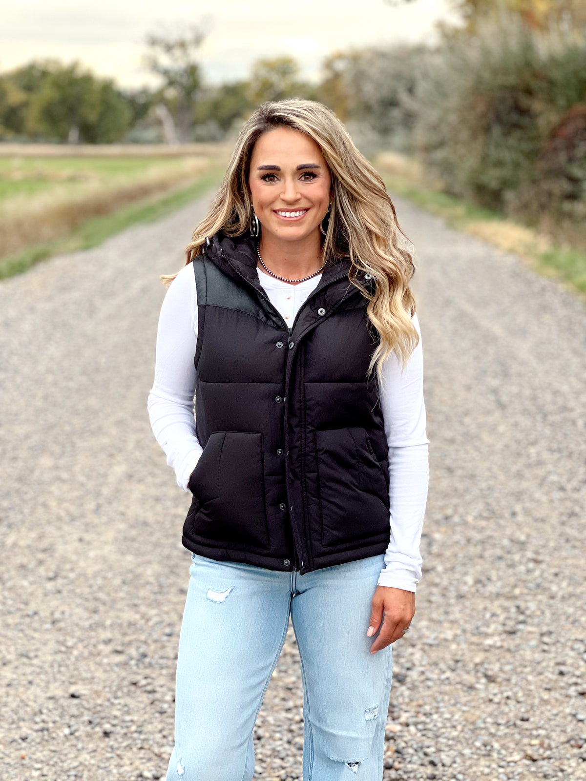 The Montana Puffer Vest in Black