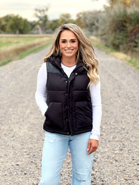 The Montana Puffer Vest in Black