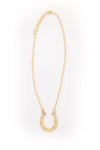 Horse Shoe Necklace with Rhinestone