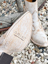 The Jade Boot in Ivory Croc
