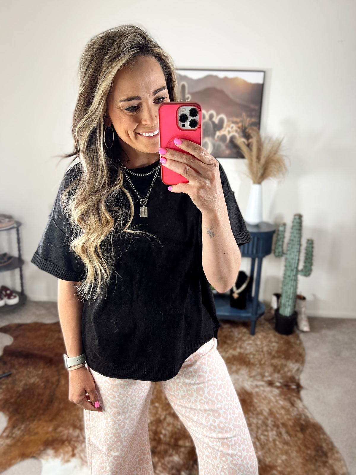 The Knoxville Knit Top in Black