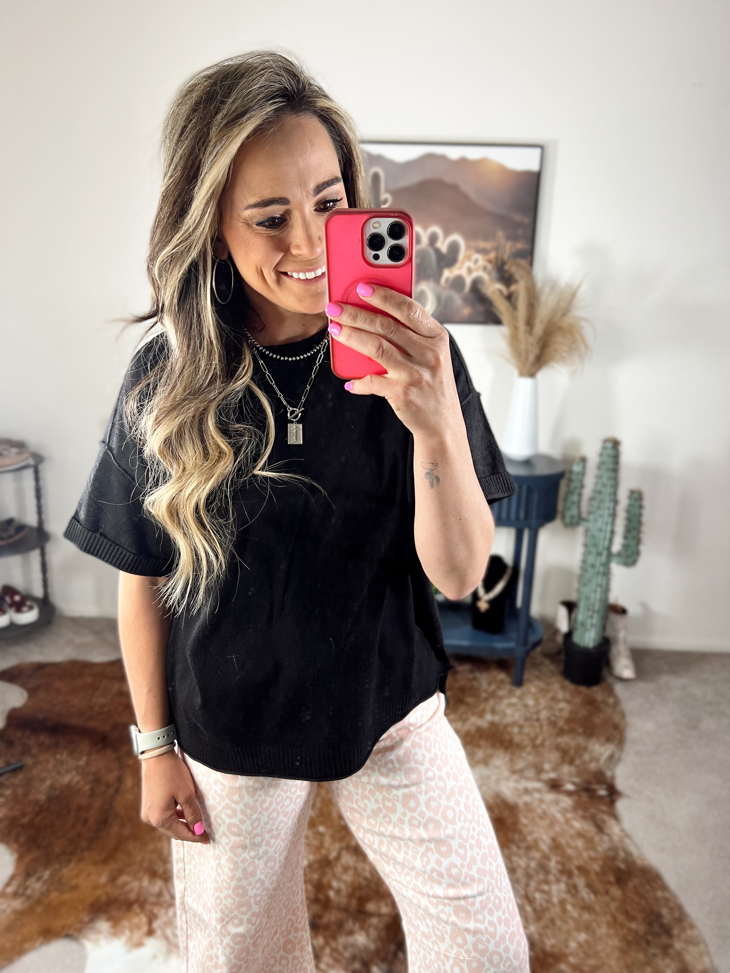 The Knoxville Knit Top in Black