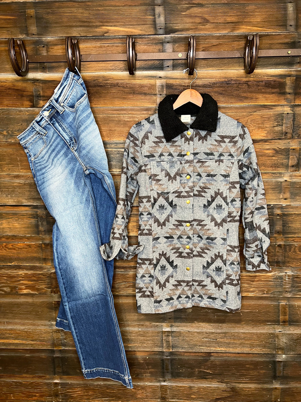 The Salinas Aztec Jacket in Charcoal
