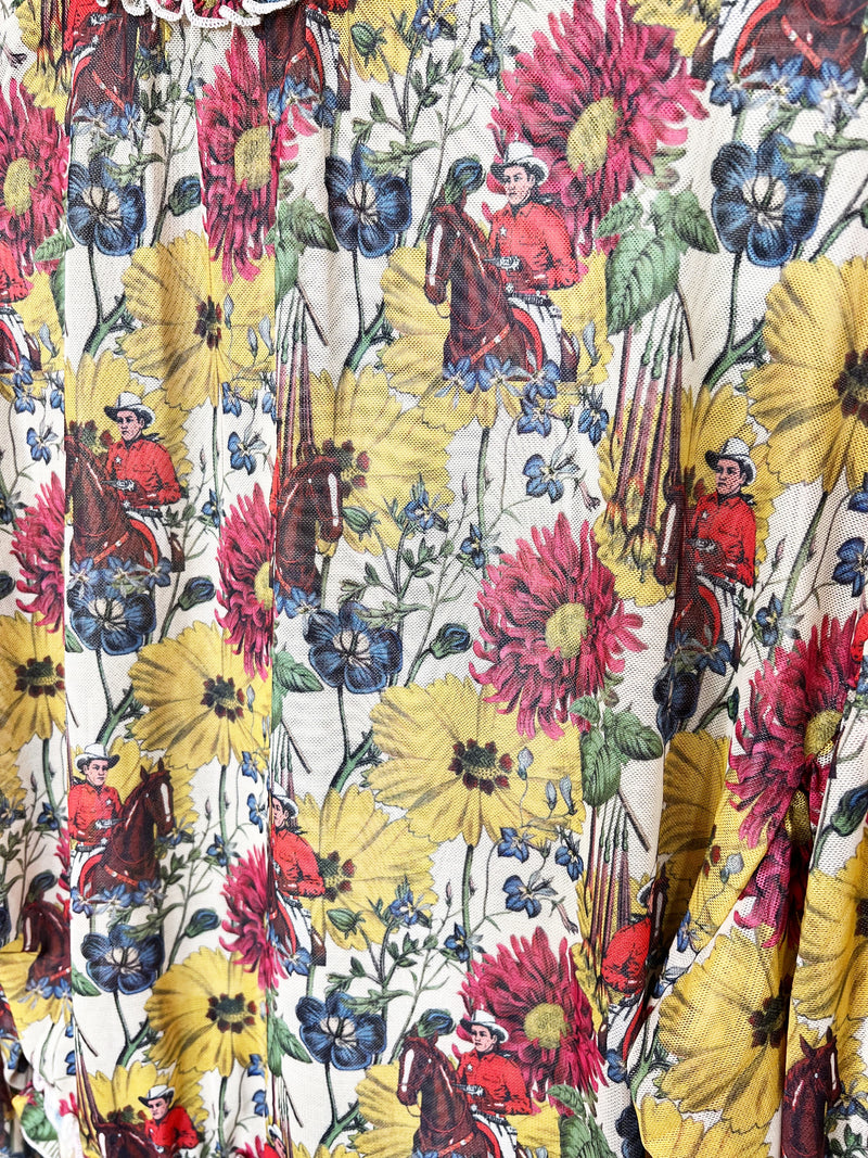 The Cowboy Florals Mesh Blouse