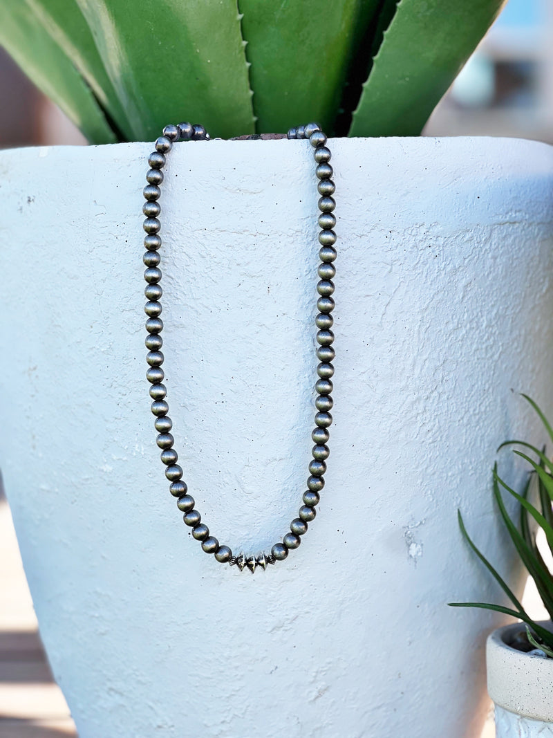 18" Faux Navajo Pearl Beaded Necklace
