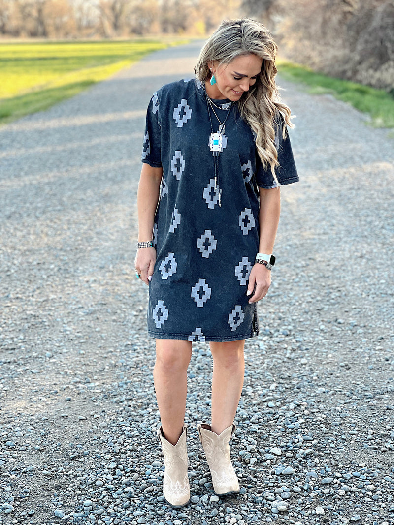 The Aztec Tee Shirt Dress