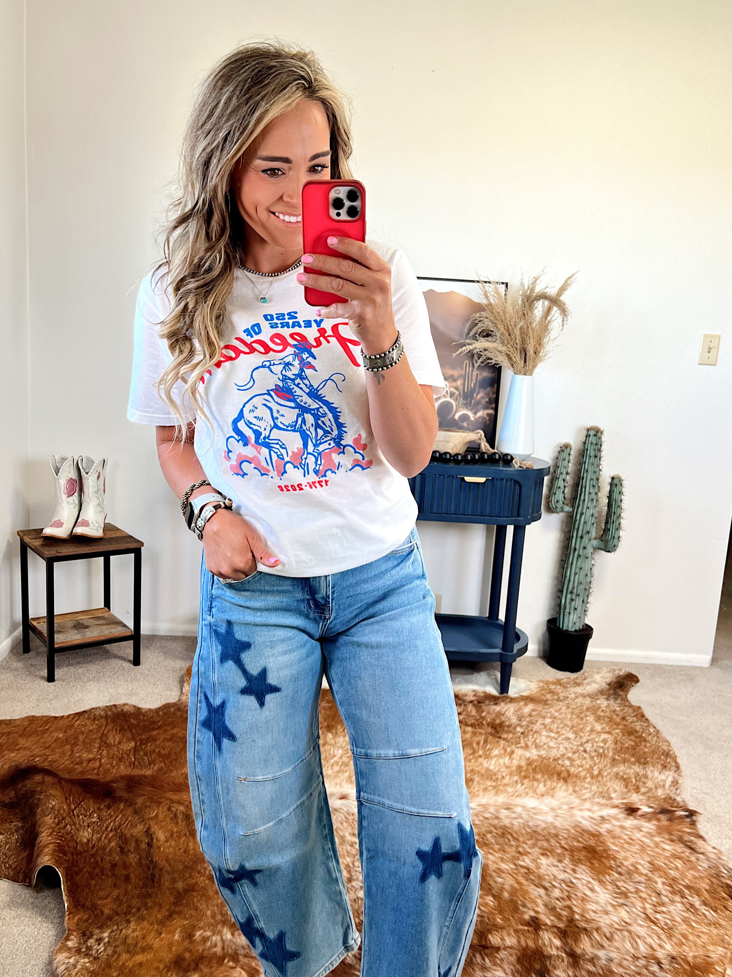 The Blakely Summer Stars Barrel Jean