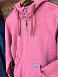 The Oakley 1/2 Zip Hoodie in Mauve