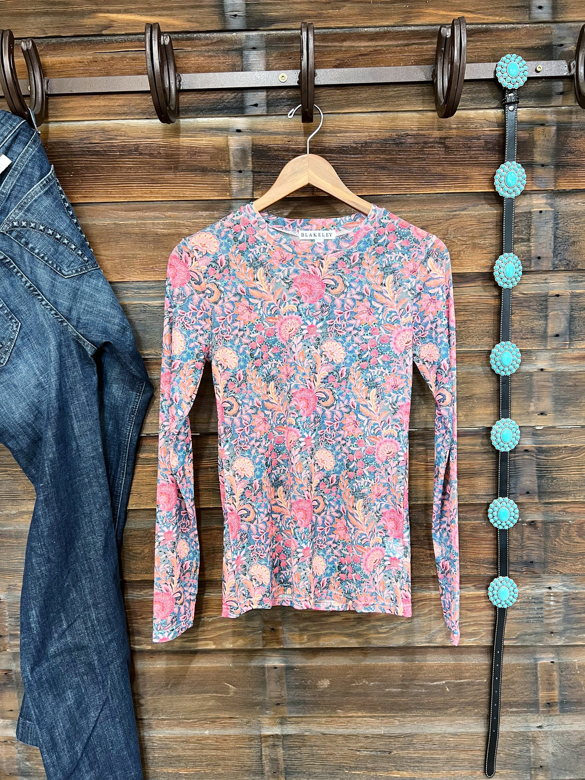 The Pink Florals Mesh Top