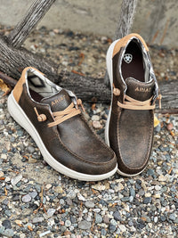 The Mens Brown Leather Slip On Shoe