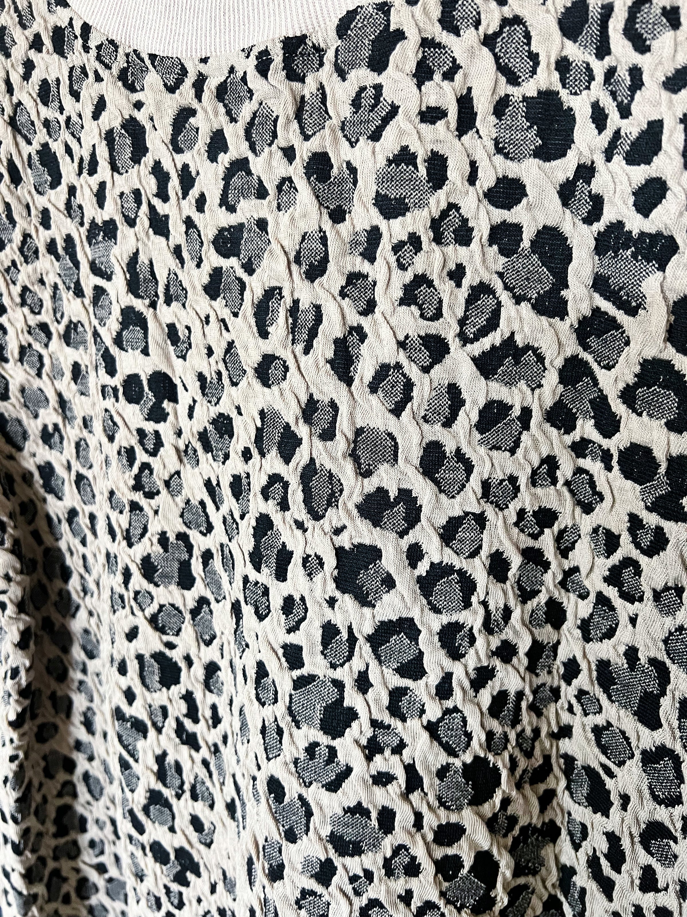 The Leopard Print Crew Neck Top