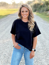 The Knoxville Knit Top in Black