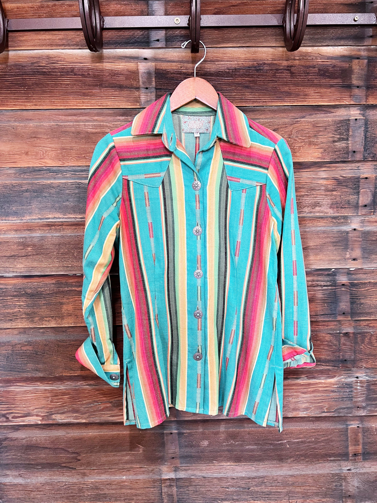 Kelli's Closet Silverado Brand Button Up Tunic Top