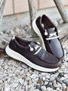 The Women's Waterproof Slip on Shoe in Chocolate Caiman