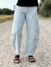 The Beachy Stripe Barrel Jean