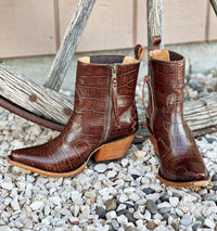 The Jade Boot in Brown Croc