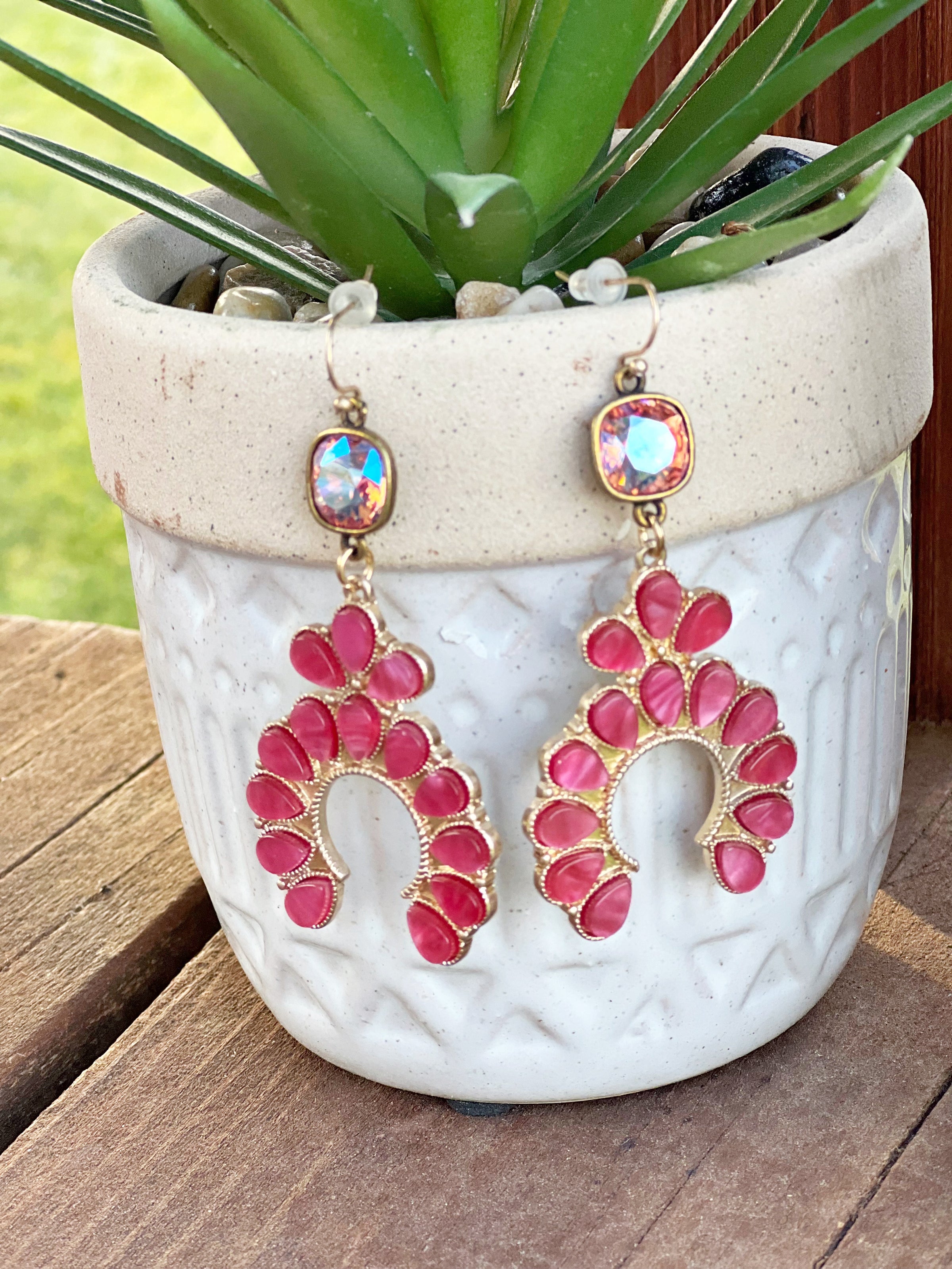The Savvy Earrings in Pink