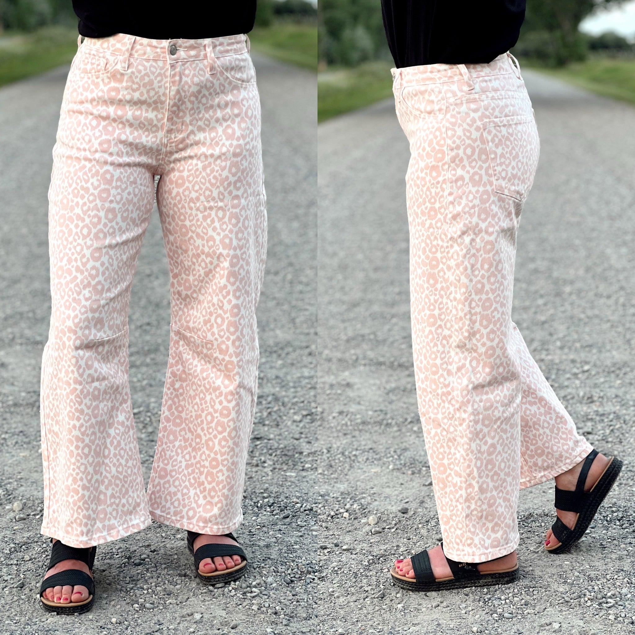 The Blush Leopard Crop Denim Jean