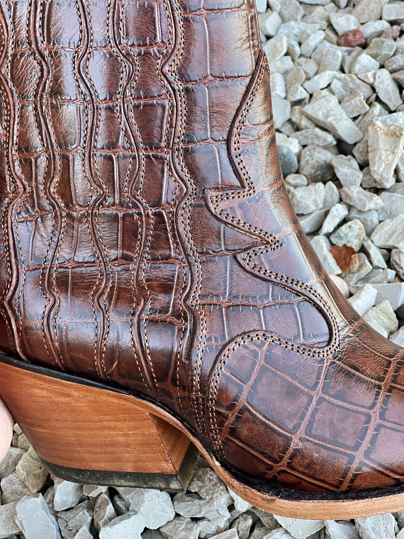 The Jade Boot in Brown Croc