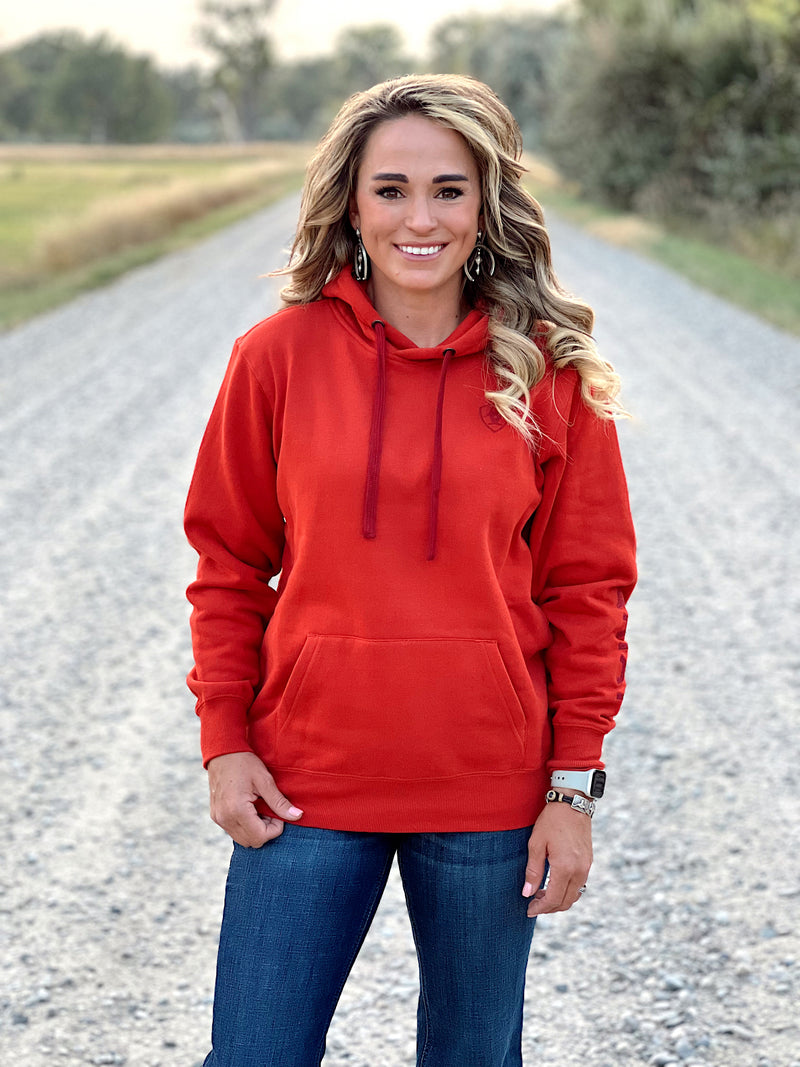 The Auburn Hoodie in Dark Red