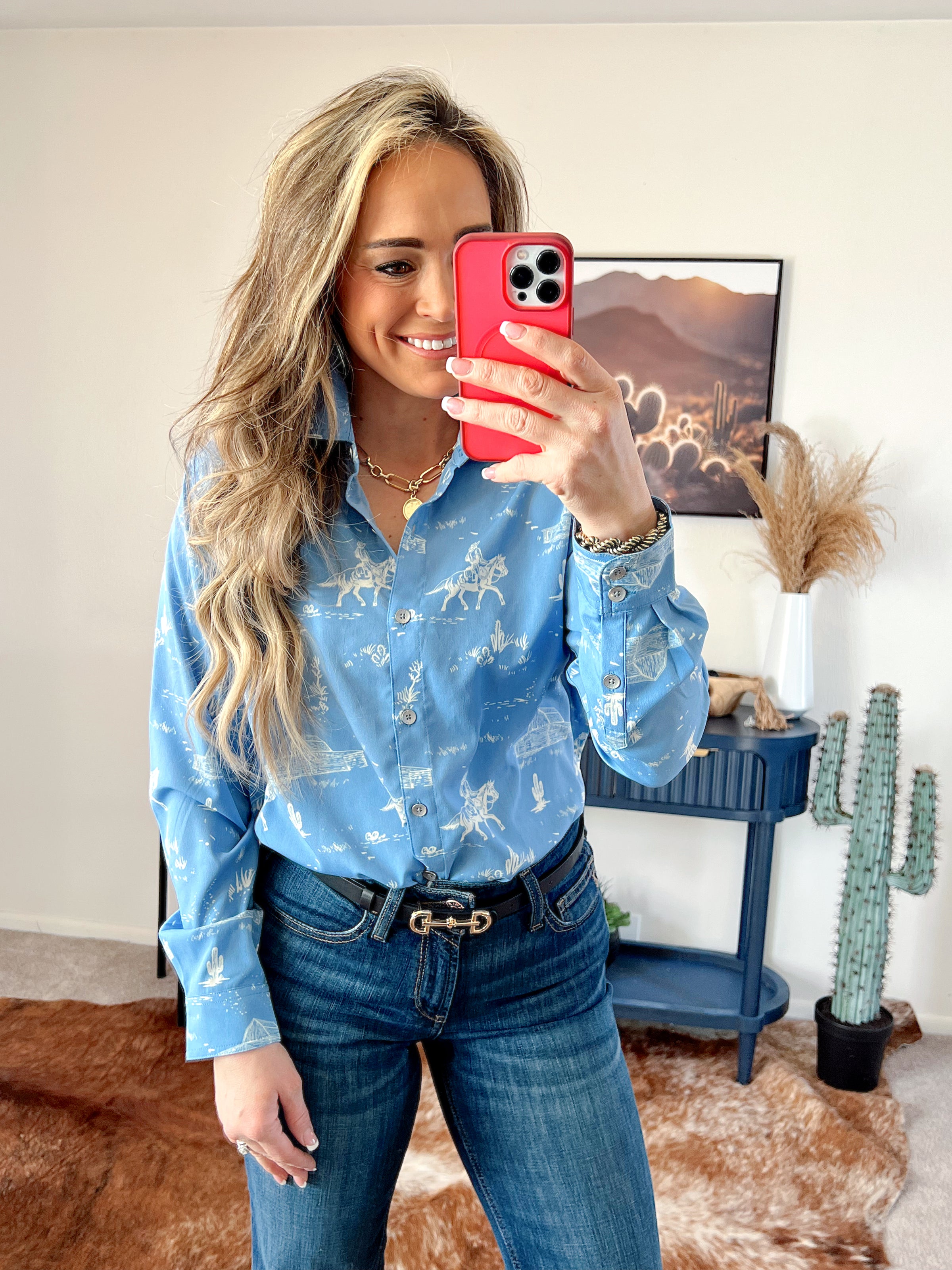 The Home On the Range Button Up