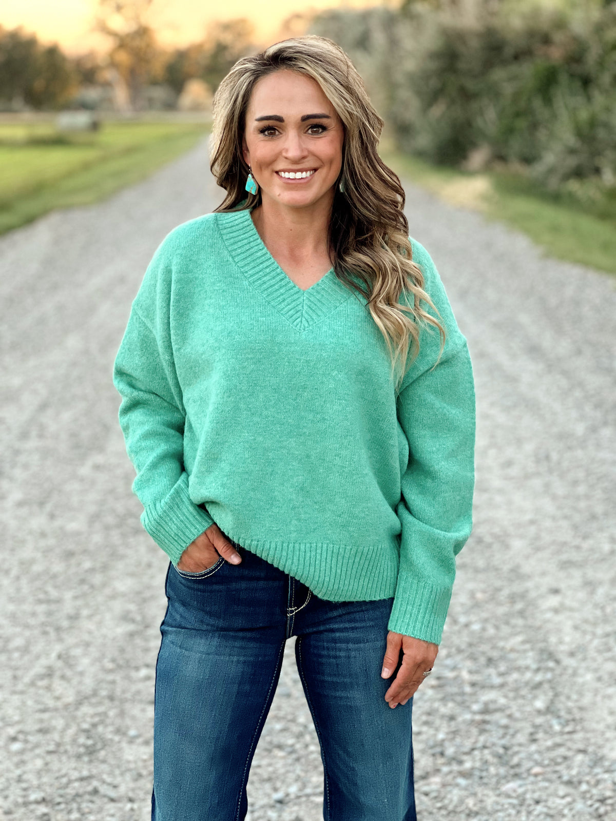 The Bellevue Sweater in Green