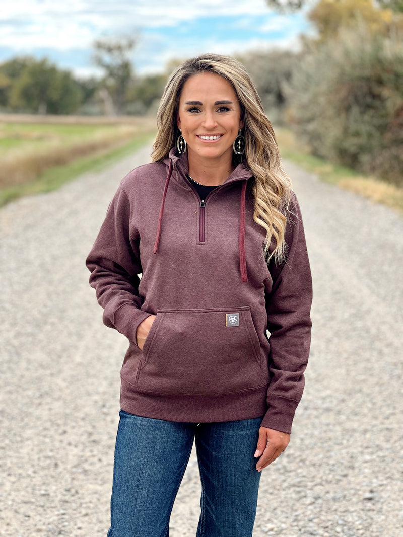 The Oakley 1/2 Zip Hoodie in Violet