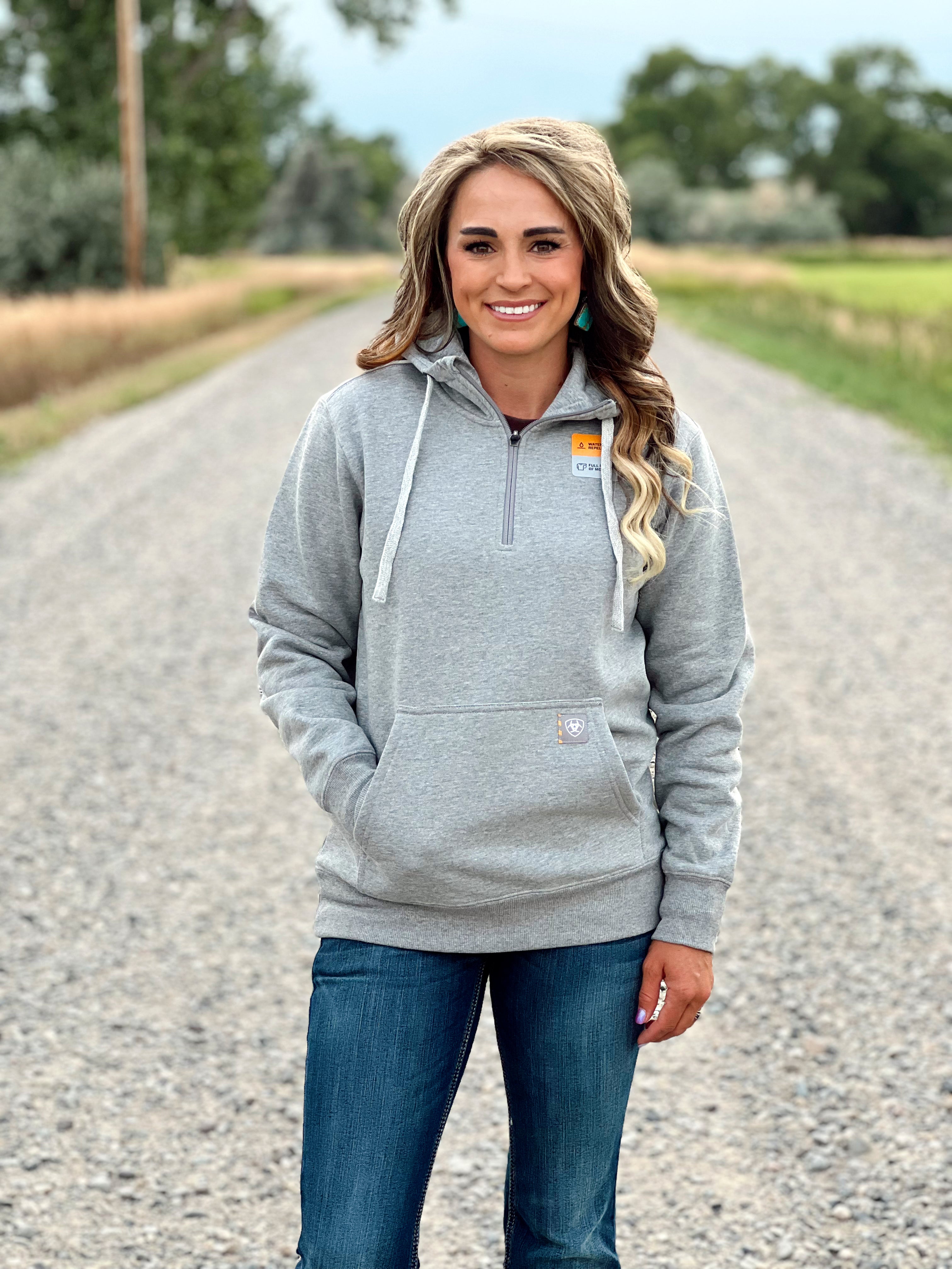 The Oakley 1 2 Zip Hoodie in Grey Follow Your Arrow Montana