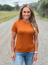 The Basic Stretch Tee in Brown