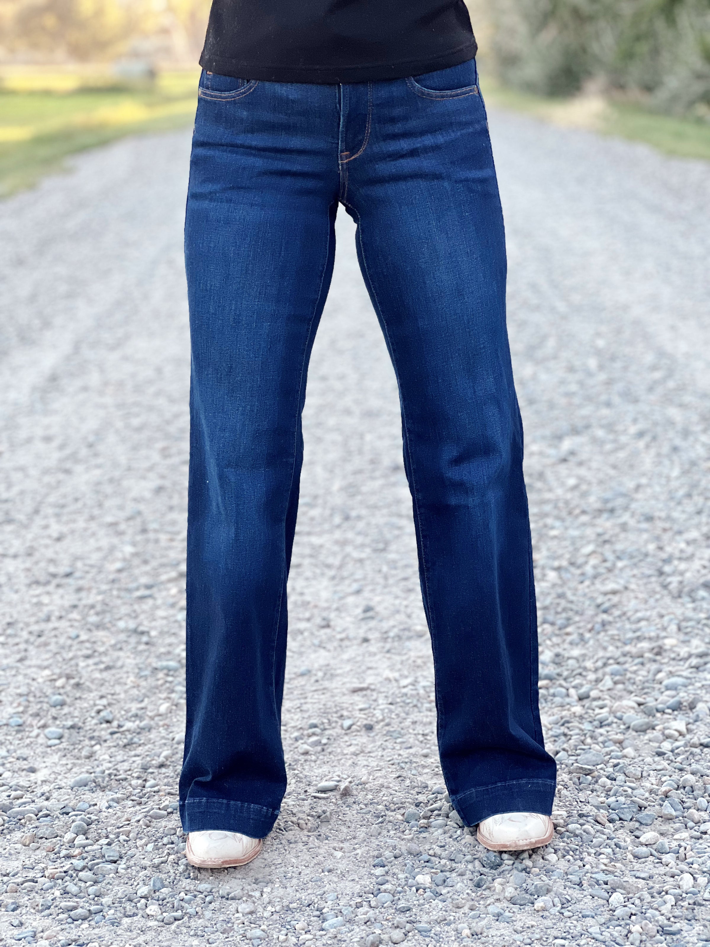 The Ultra Stretch Dark  Perfect Rise Trouser Jean