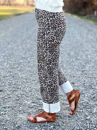Leopard High Rise Dad Jean