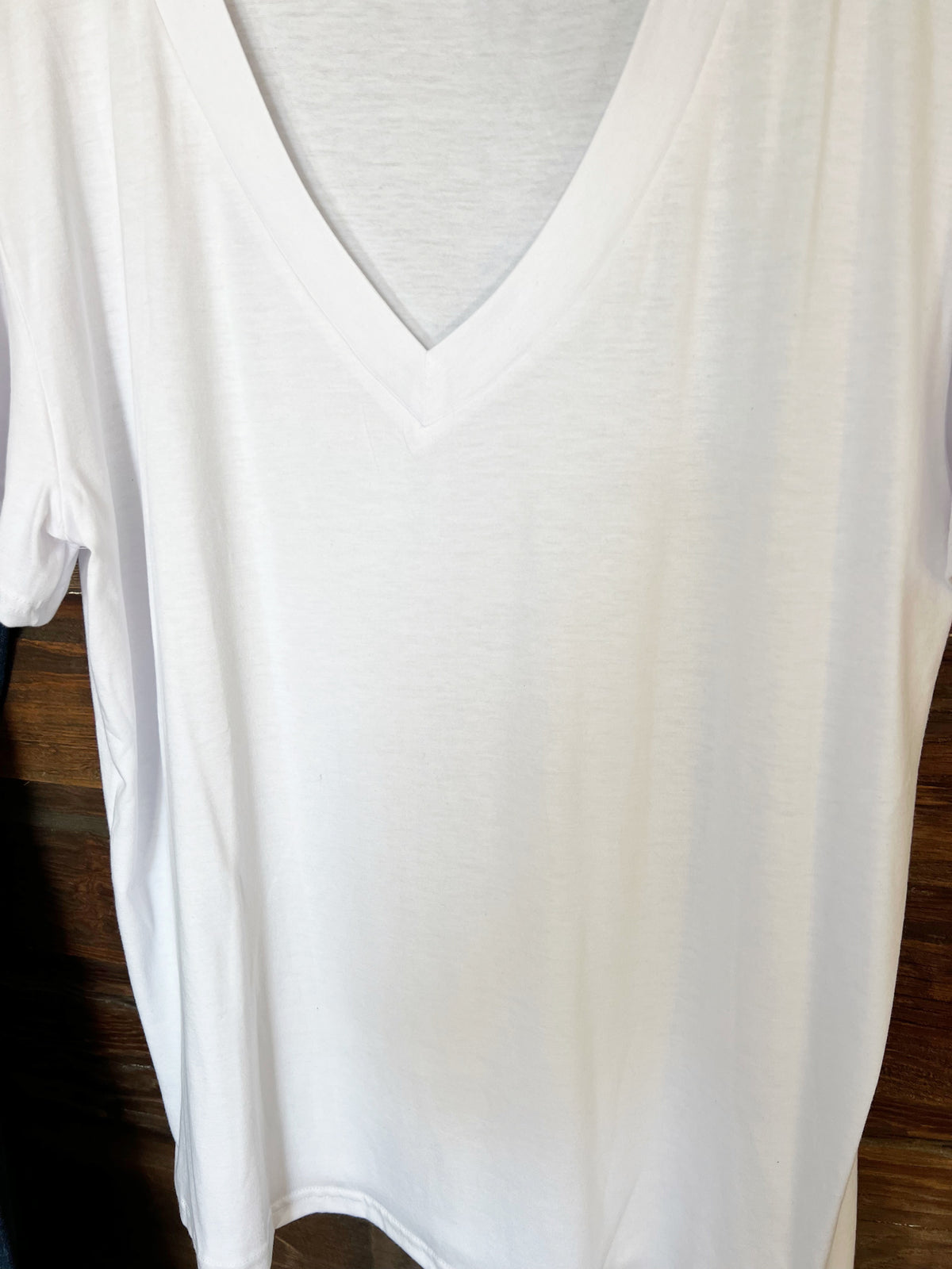 The Basic V Neck Tee in White