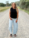 The Beachy Stripe Barrel Jean