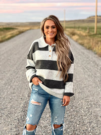 The Dover Quarter Button Sweater