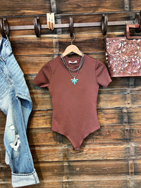 The Perfect Tee Bodysuit in Brown