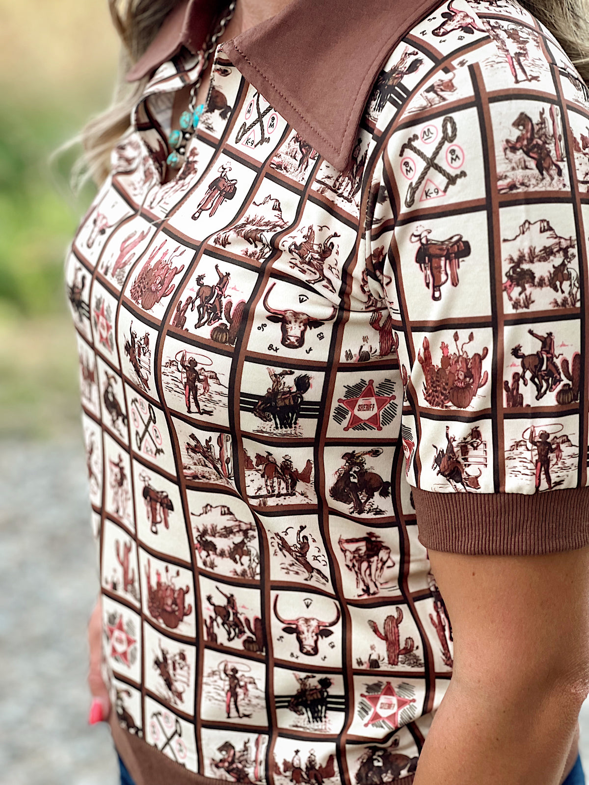 The Western Polo Top