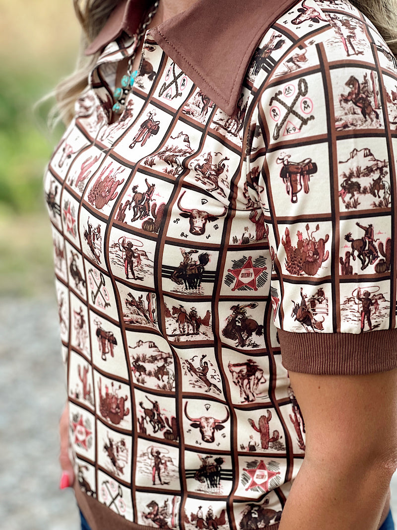 The Western Polo Top