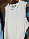 The Cream Studded Tank