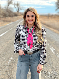 The Gingham Button Up Top